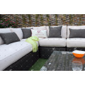 Chaud de luxe de haute qualité Poly Rattan L Sofa sets Garden Outdoor Furniture